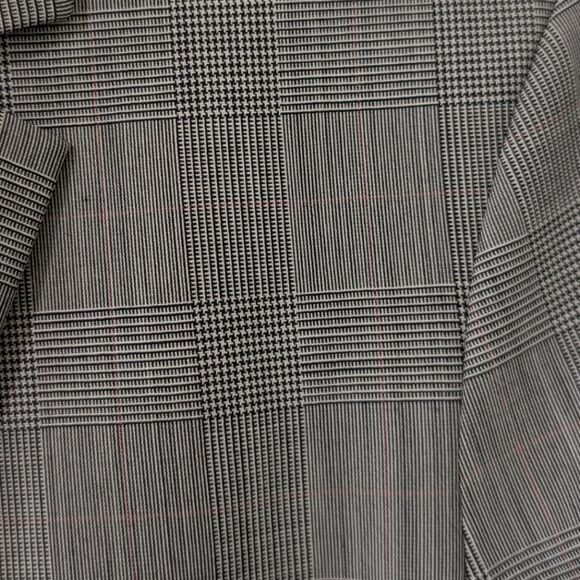 Theory Carissa Women's 8 Slim Tartan Plaid Wool Gray Two Button Blazer - Picture 11 of 15